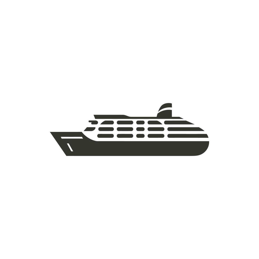 croisière navire icône sur blanc Contexte - Facile vecteur illustration