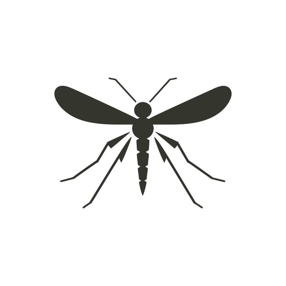 moustique insecte icône sur blanc Contexte - Facile vecteur illustration