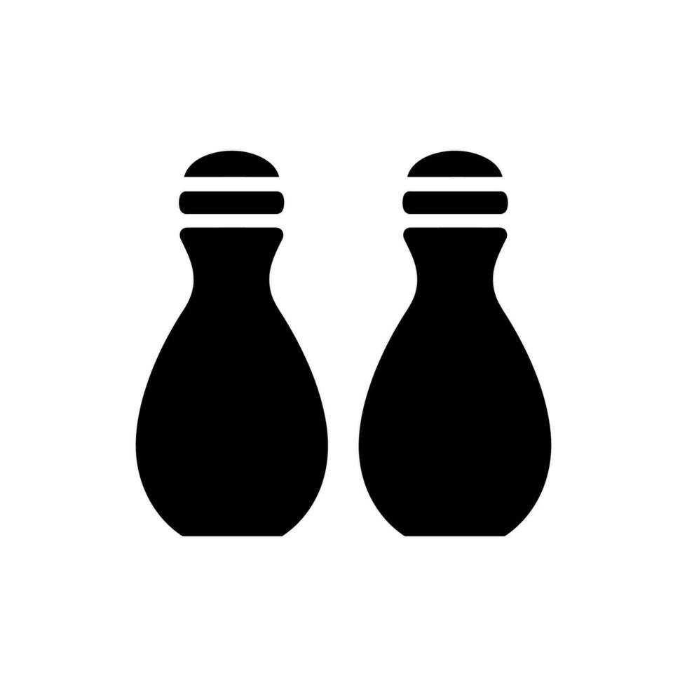 deux bowling épingles icône sur blanc Contexte - Facile vecteur illustration