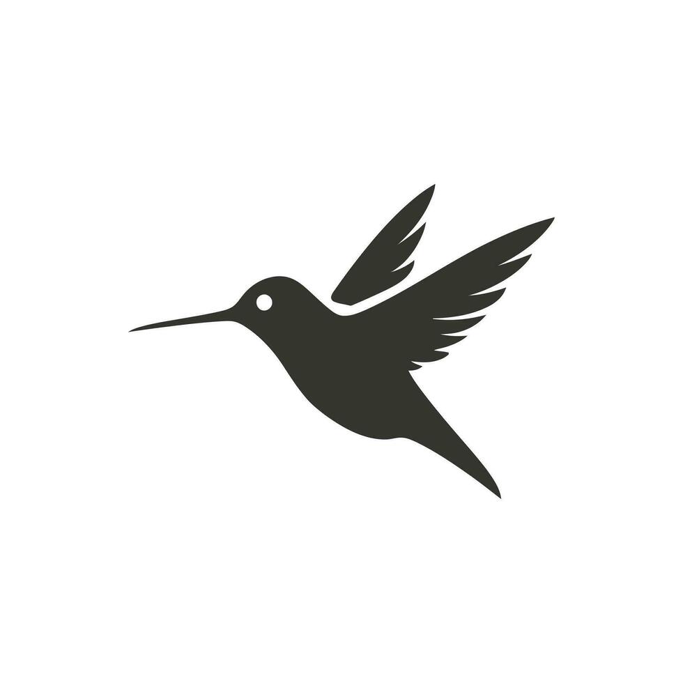 colibri oiseau icône sur blanc Contexte - Facile vecteur illustration