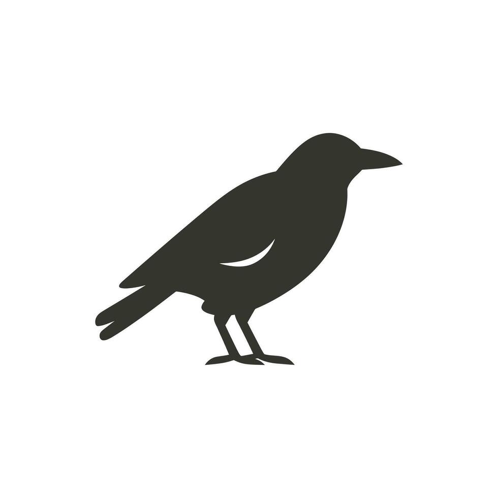 corbeau oiseau icône sur blanc Contexte - Facile vecteur illustration