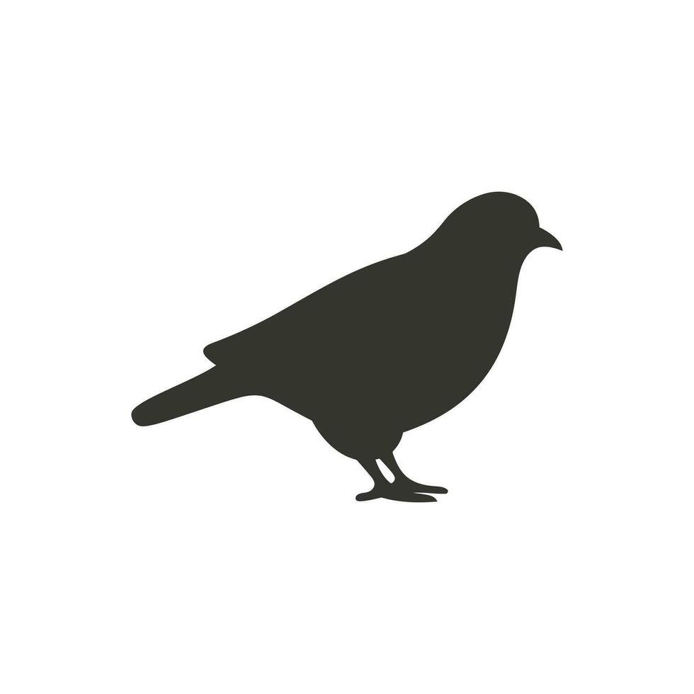 Pigeon icône sur blanc Contexte - Facile vecteur illustration
