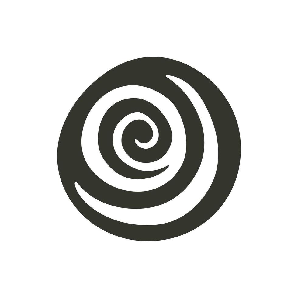 Chocolat tourbillon icône sur blanc Contexte - Facile vecteur illustration