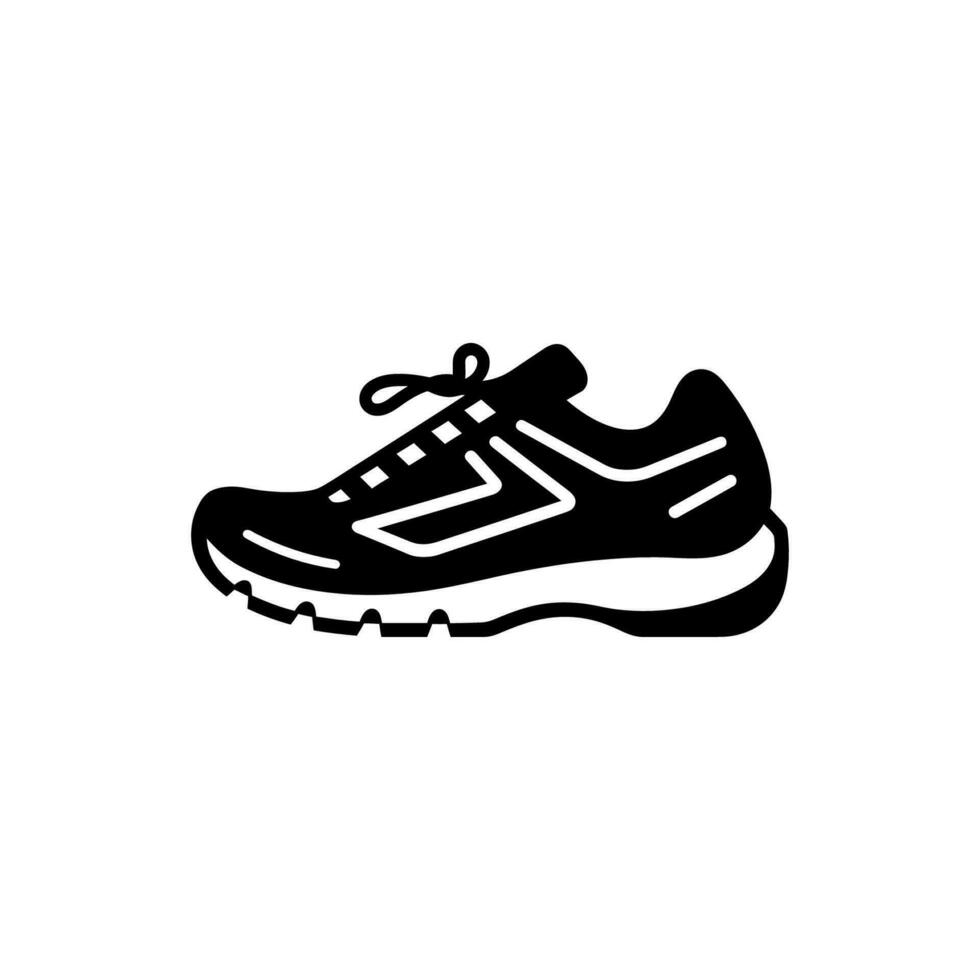 fonctionnement chaussure icône sur blanc Contexte - Facile vecteur illustration