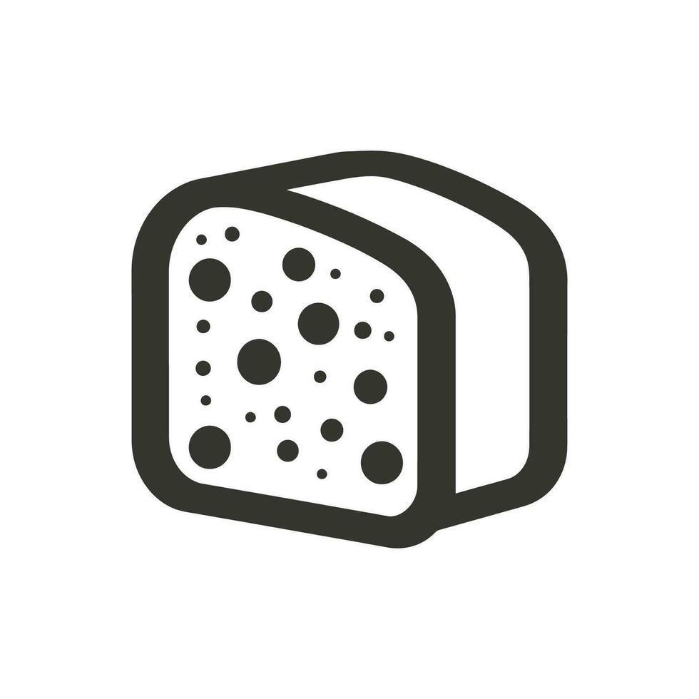 pain icône sur blanc Contexte - Facile vecteur illustration