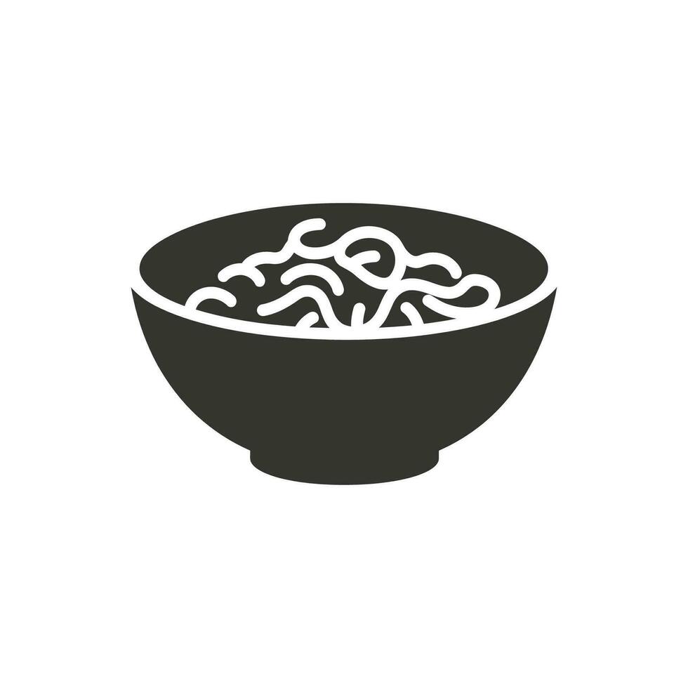 spaghetti carbonara icône sur blanc Contexte - Facile vecteur illustration