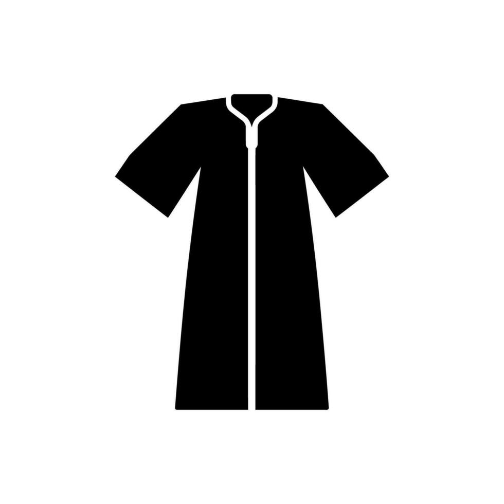 patient robe icône sur blanc Contexte vecteur