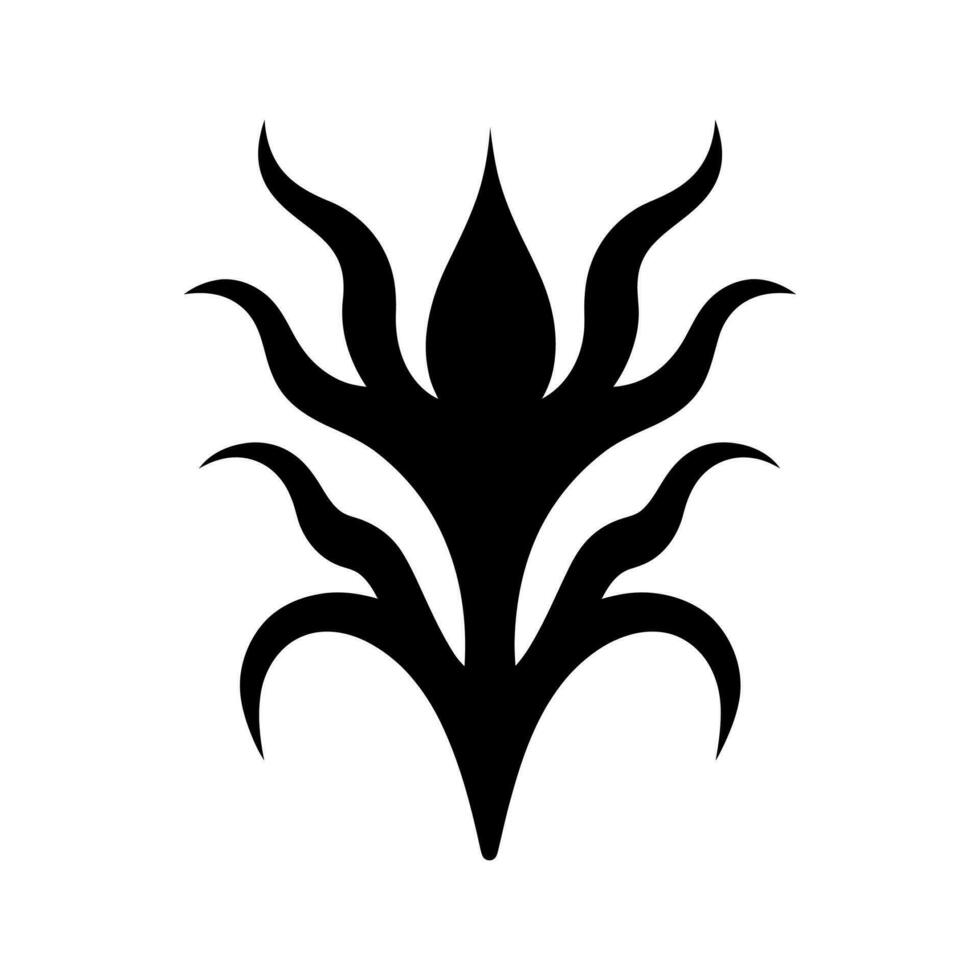 corne de cerf fougère plante icône - Facile vecteur illustration