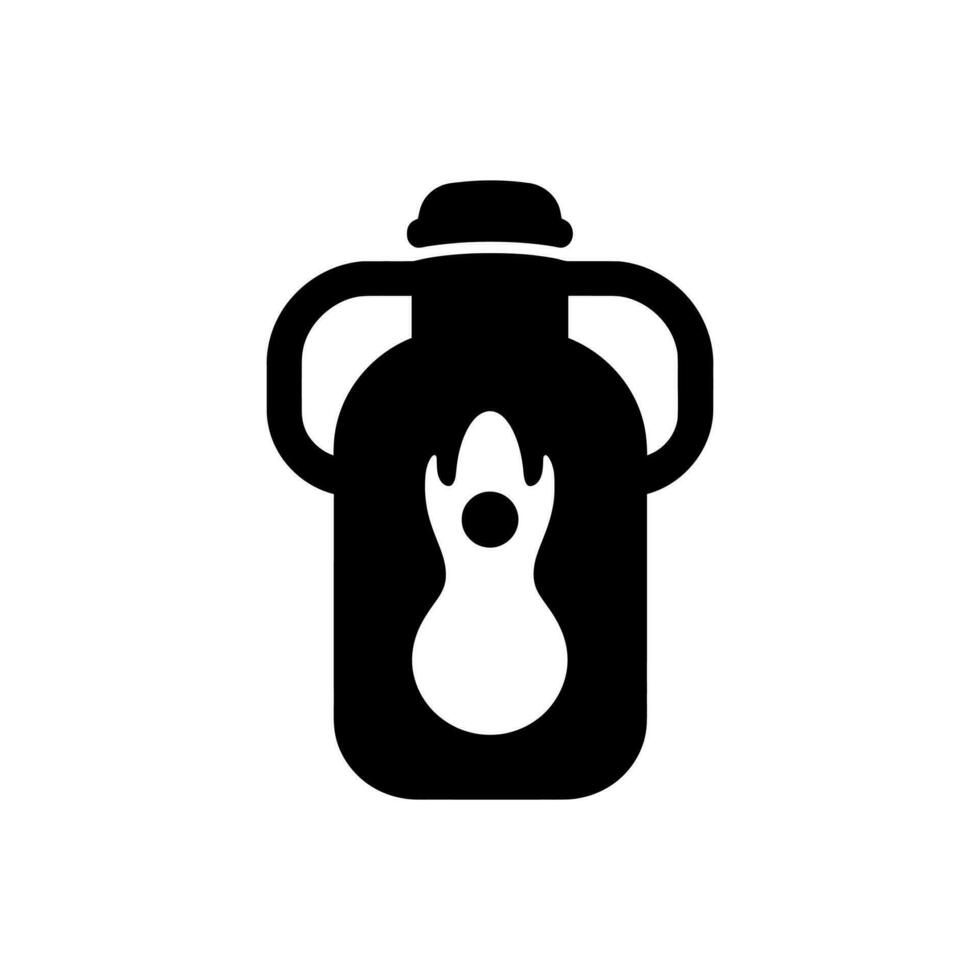 chaud l'eau bouteille icône - Facile vecteur illustration