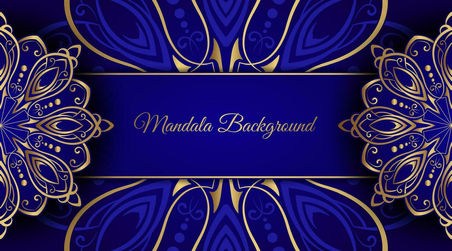 fond de luxe avec ornement de mandala vecteur