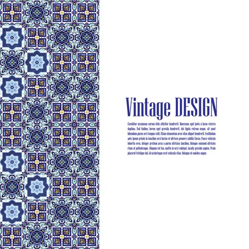 Azulejos de bannière dans le style de carreaux portugais pour les entreprises. vecteur