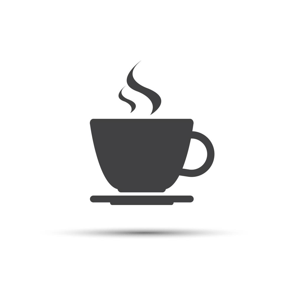 icône de café vecteur simple isolé sur fond blanc