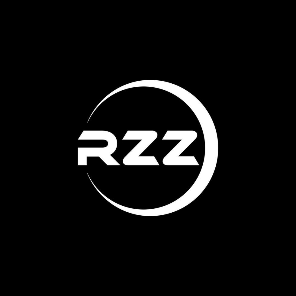 rzz lettre logo conception, inspiration pour une unique identité. moderne élégance et Créatif conception. filigrane votre Succès avec le frappant cette logo. vecteur