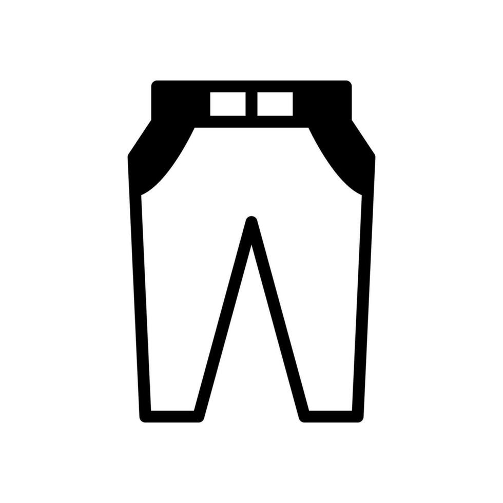 un pantalon icône solide style vecteur