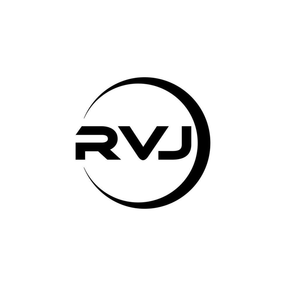 rvj lettre logo conception, inspiration pour une unique identité. moderne élégance et Créatif conception. filigrane votre Succès avec le frappant cette logo. vecteur