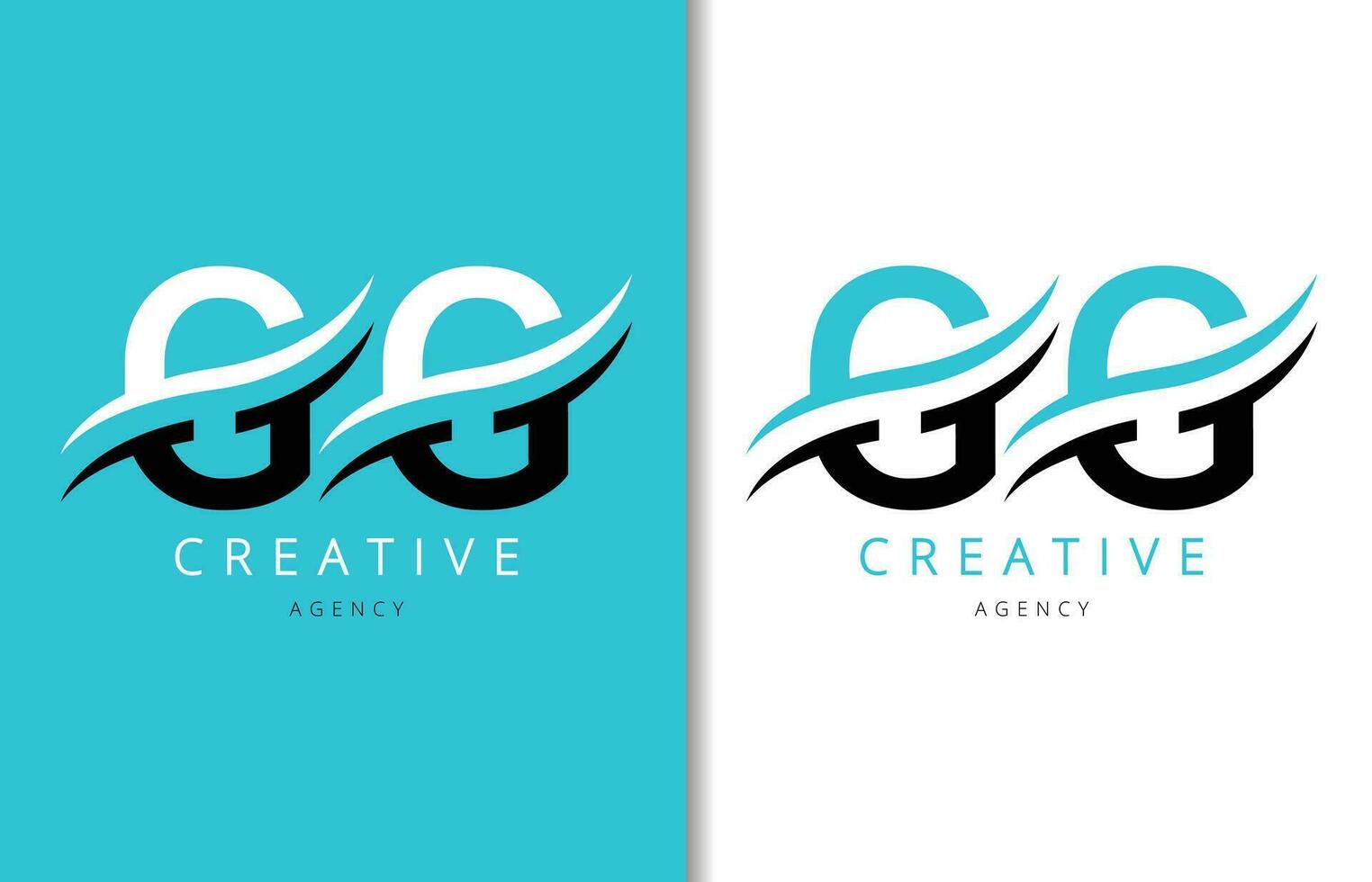 g g lettre logo conception avec Contexte et Créatif entreprise logo. moderne caractères mode conception. vecteur illustration