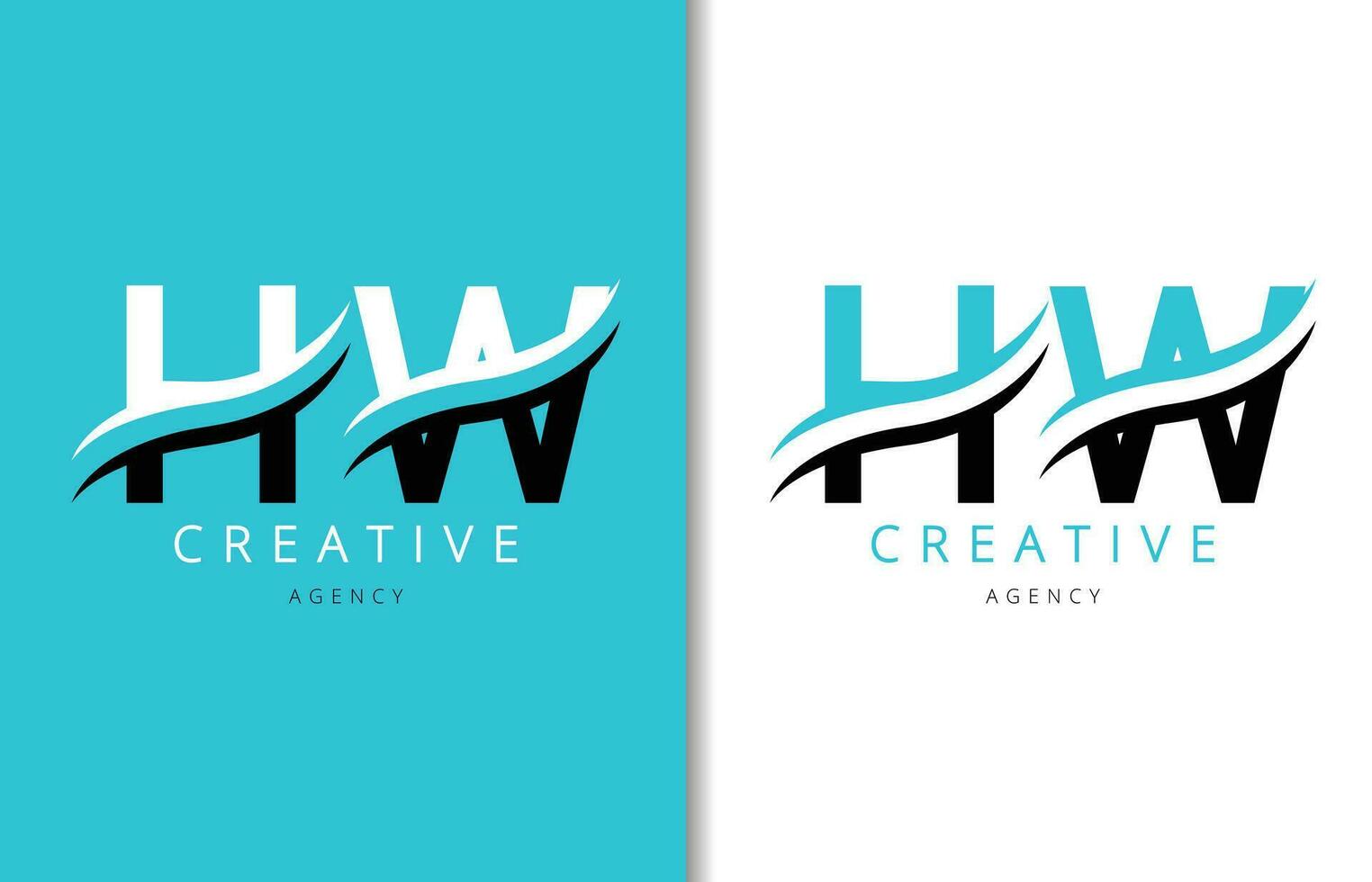 h w lettre logo conception avec Contexte et Créatif entreprise logo. moderne caractères mode conception. vecteur illustration