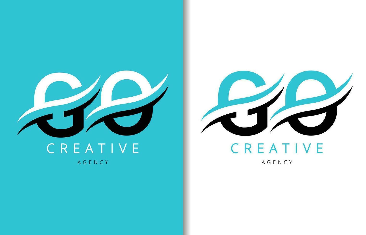 aller lettre logo conception avec Contexte et Créatif entreprise logo. moderne caractères mode conception. vecteur illustration