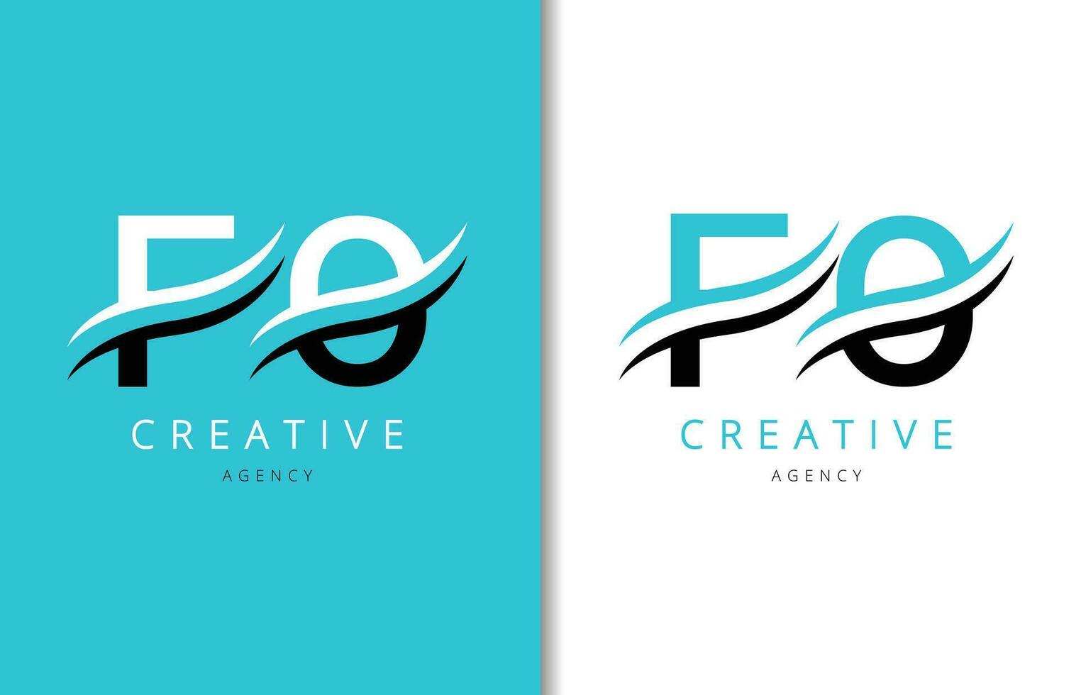 F o lettre logo conception avec Contexte et Créatif entreprise logo. moderne caractères mode conception. vecteur illustration