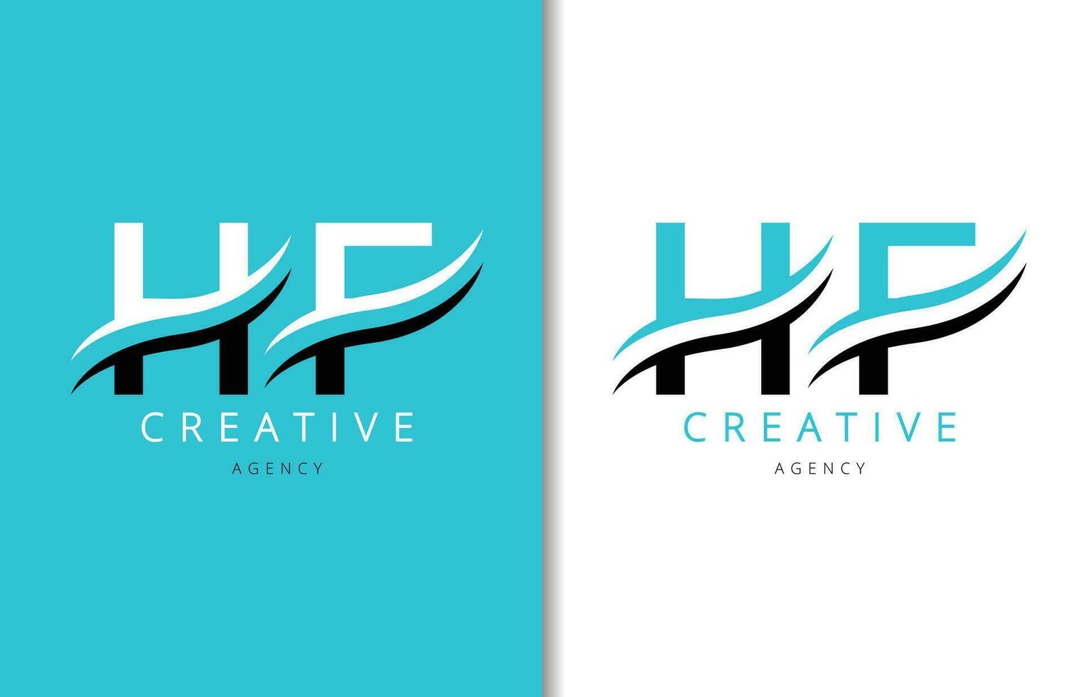 hf lettre logo conception avec Contexte et Créatif entreprise logo. moderne caractères mode conception. vecteur illustration