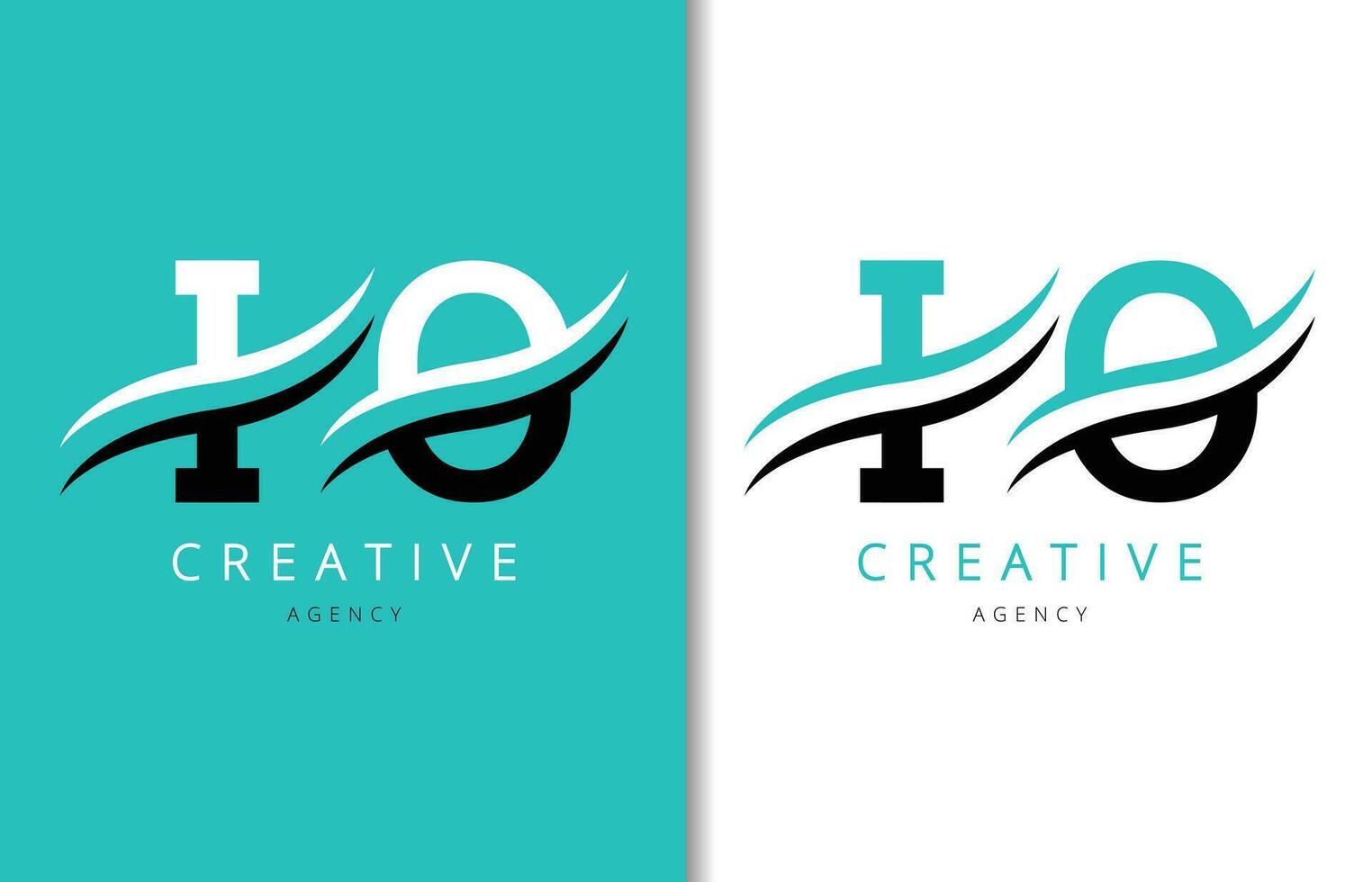 io lettre logo conception avec Contexte et Créatif entreprise logo. moderne caractères mode conception. vecteur illustration