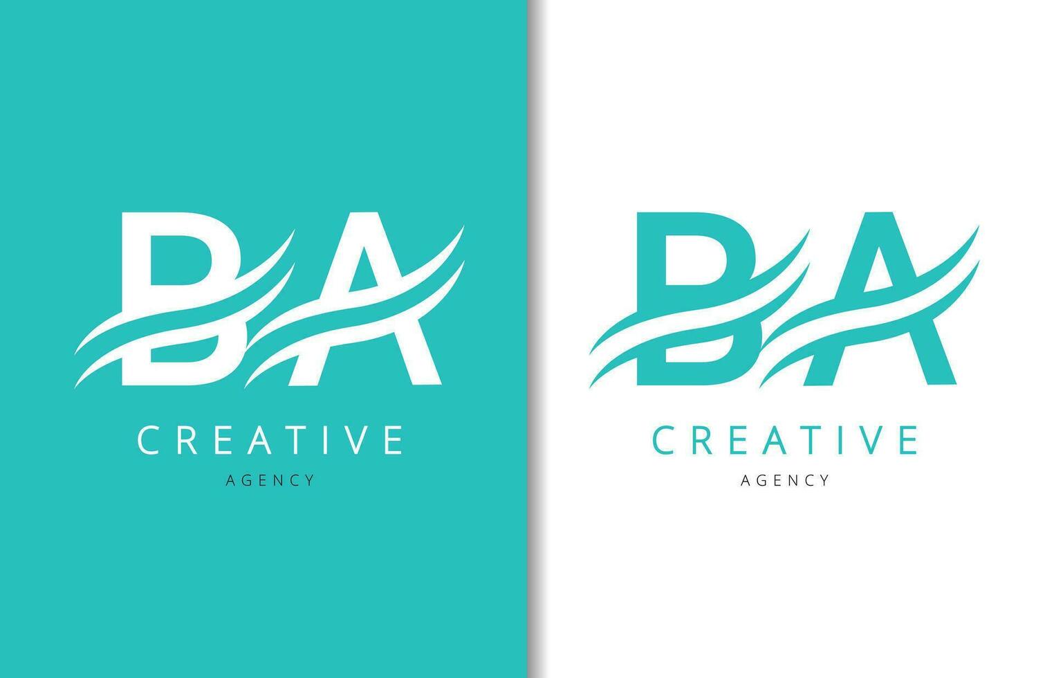 ba lettre logo conception avec Contexte et Créatif entreprise logo. moderne caractères mode conception. vecteur illustration