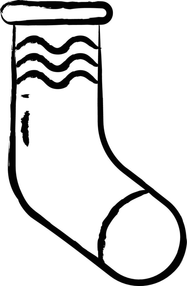 chaussettes main tiré vecteur illustration