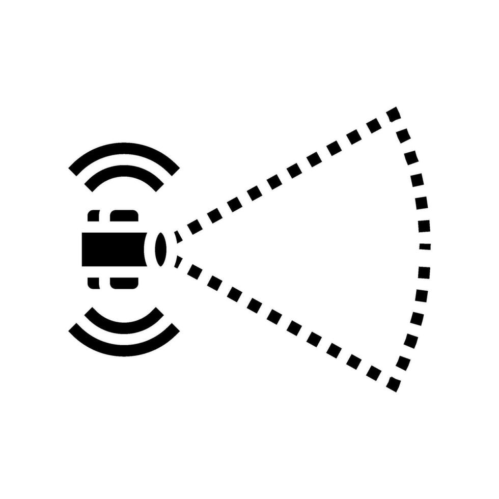 lidar capteurs autonome livraison glyphe icône vecteur illustration