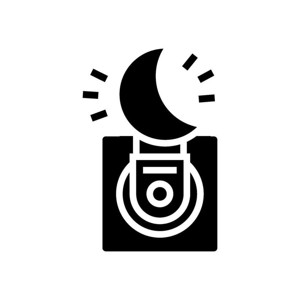 veilleuse sommeil nuit glyphe icône vecteur illustration