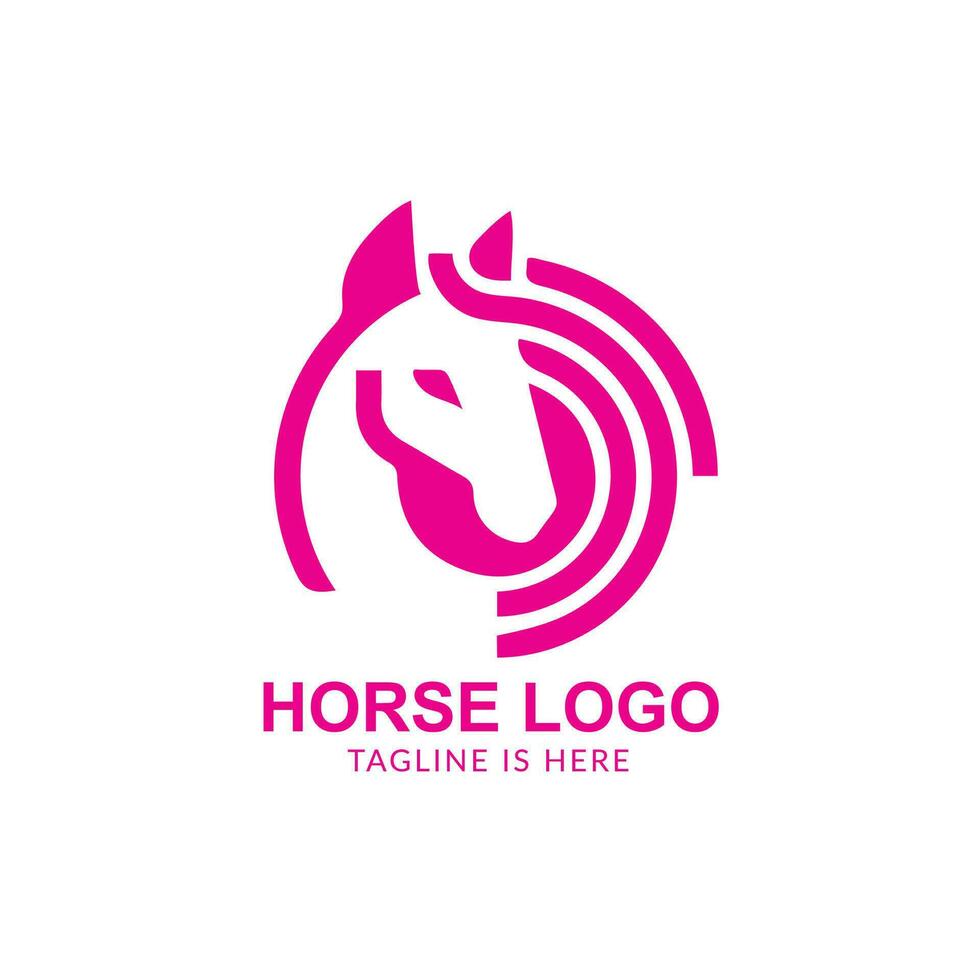 vecteur vecteur plat conception cheval logo conception