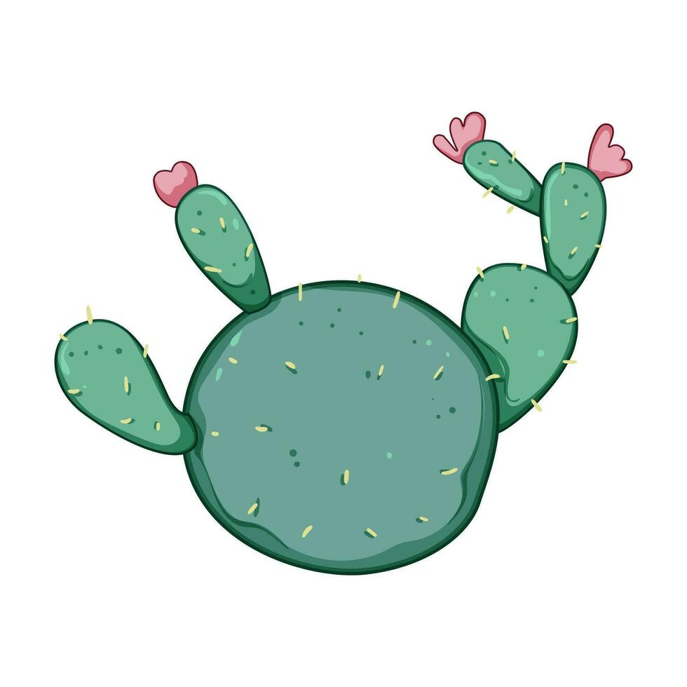 été cactus dessin animé vecteur illustration