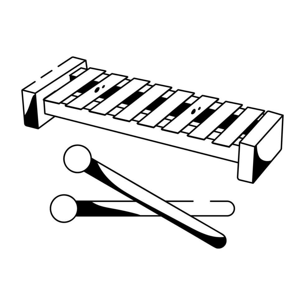 concepts de xylophone à la mode vecteur