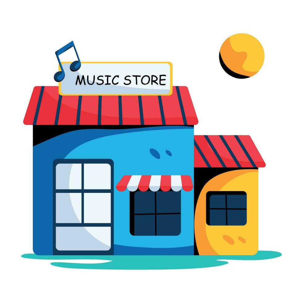 magasin de musique tendance vecteur