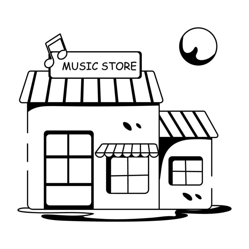 magasin de musique tendance vecteur