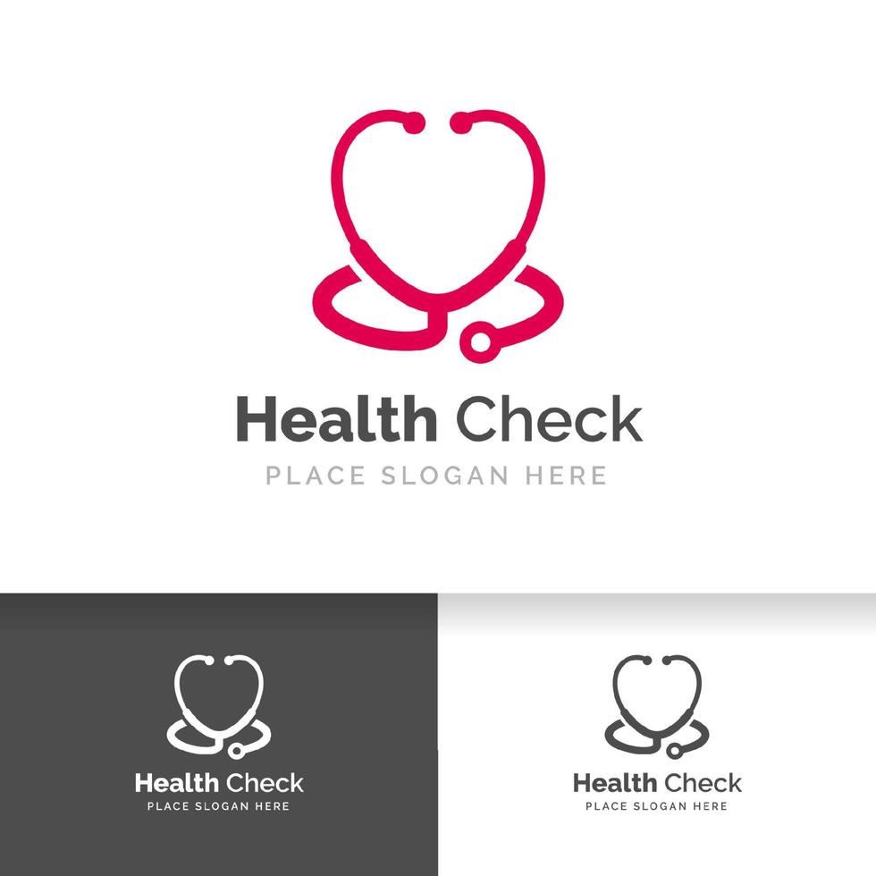 icône de stéthoscope avec forme de coeur. symbole de santé et de médecine. vecteur