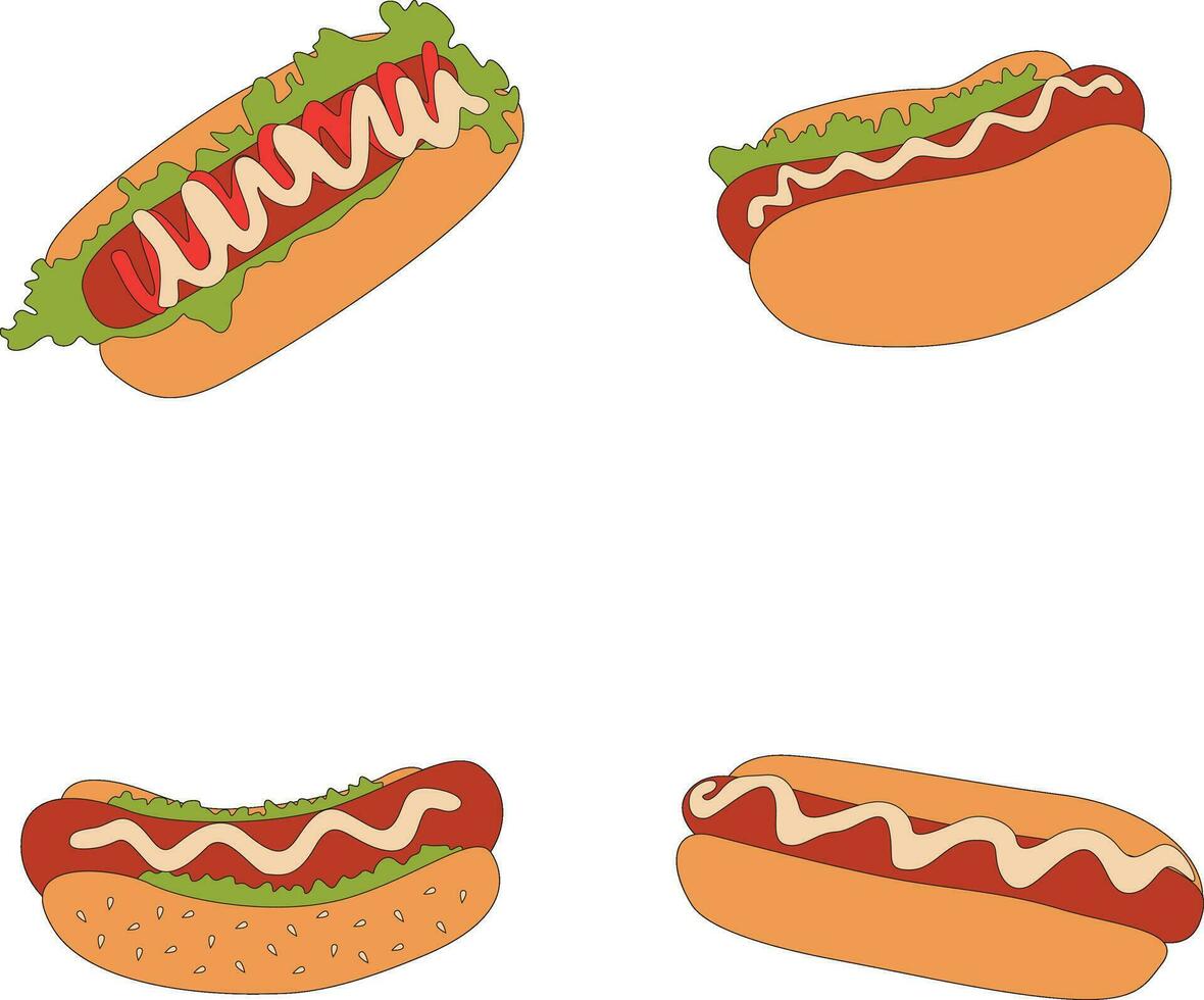 chaud chien nourriture illustration avec Facile conception, isolé vecteur. vecteur