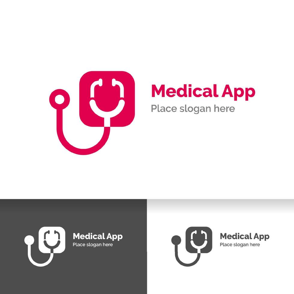 conception d'icône de stéthoscope. modèle de logo de santé et de médecine. vecteur