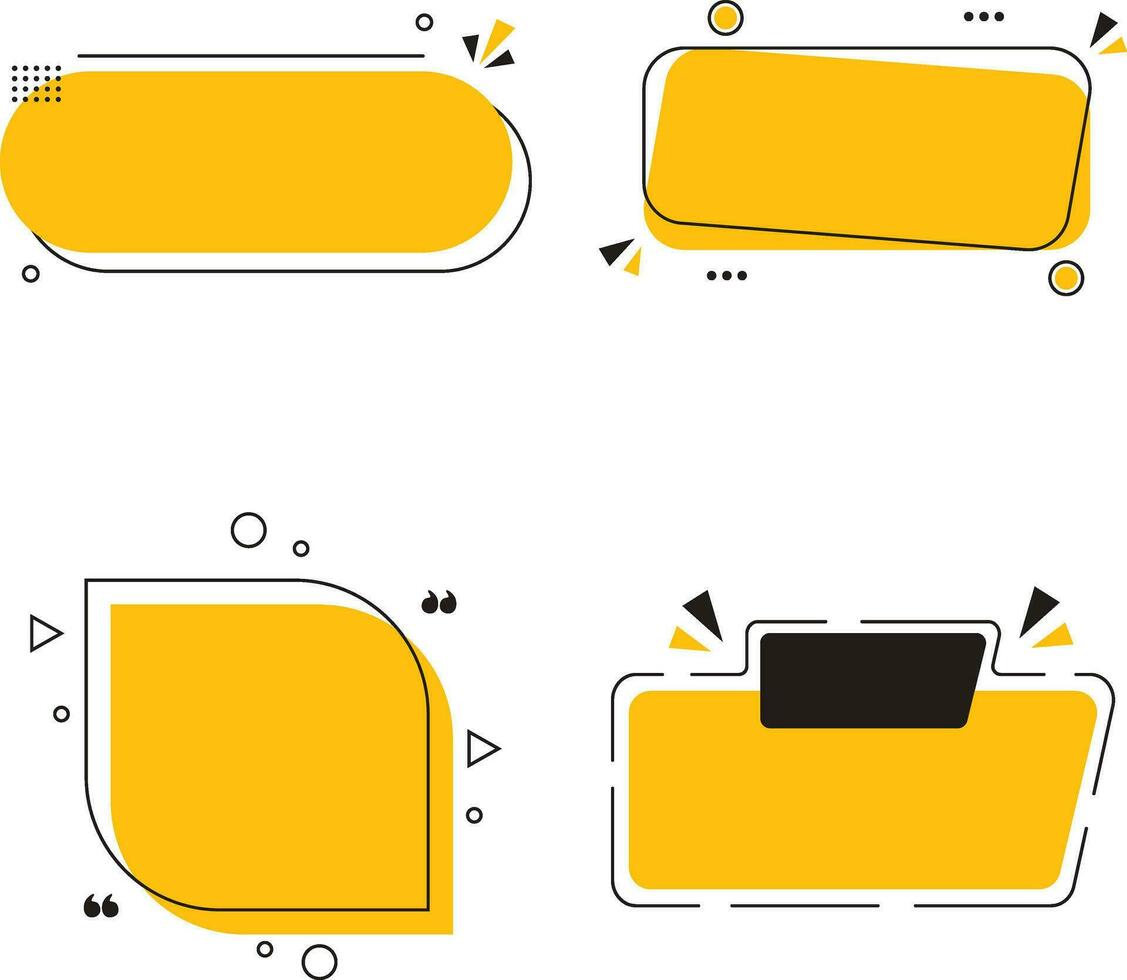 ensemble de moderne texte boîte. avec différent conception. isolé vecteur. vecteur