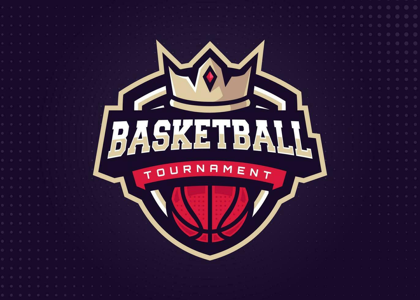 basketball des sports logo modèle pour des sports équipe et tournoi vecteur