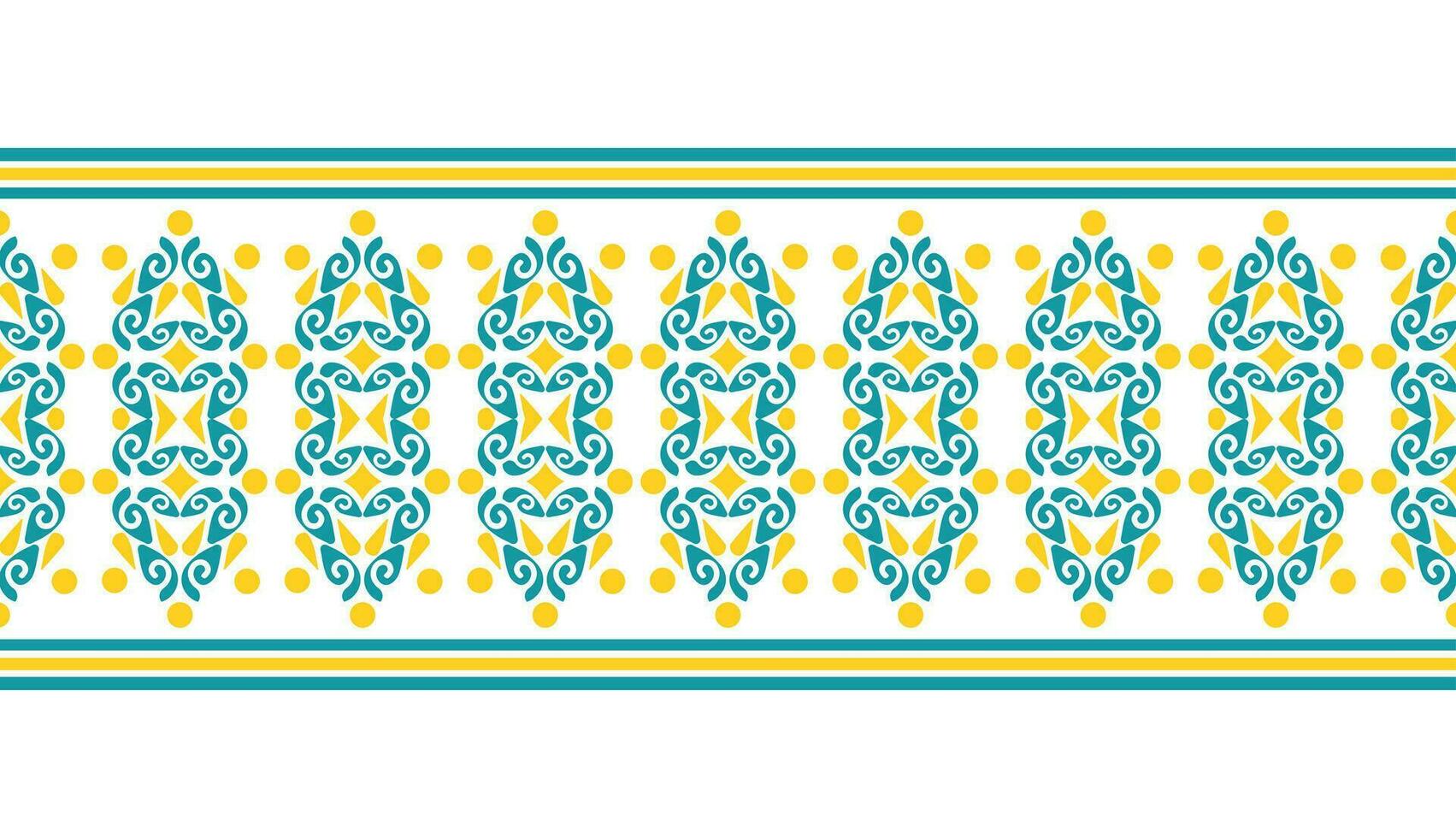 conception de motif de bordure de motif coloré vecteur