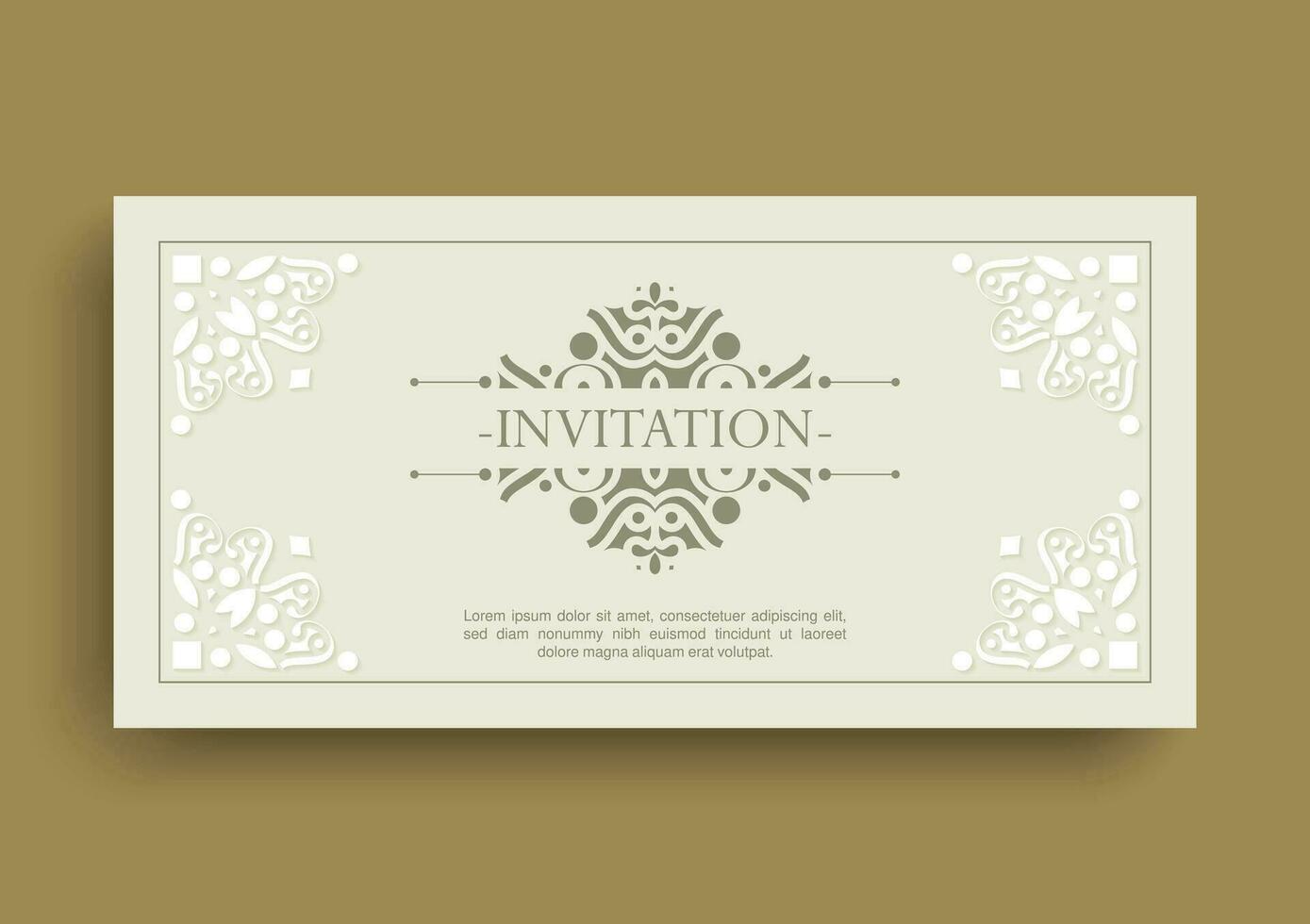 carte d'invitation vector design style vintage