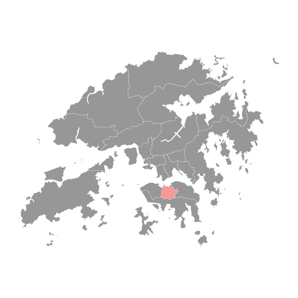 blême chai district carte, administratif division de Hong Kong. vecteur illustration.