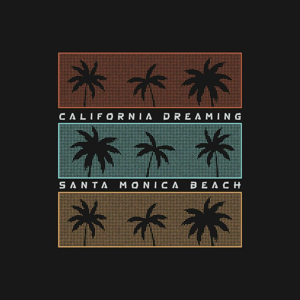 Californie Venise plage illustration typographie pour t chemise, affiche, logo, autocollant, ou vêtements marchandise. vecteur