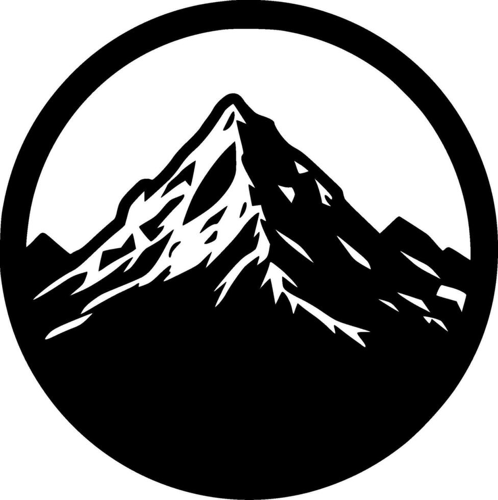 montagnes, noir et blanc vecteur illustration