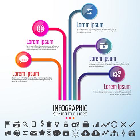 Modèle de conception d&#39;infographie vecteur