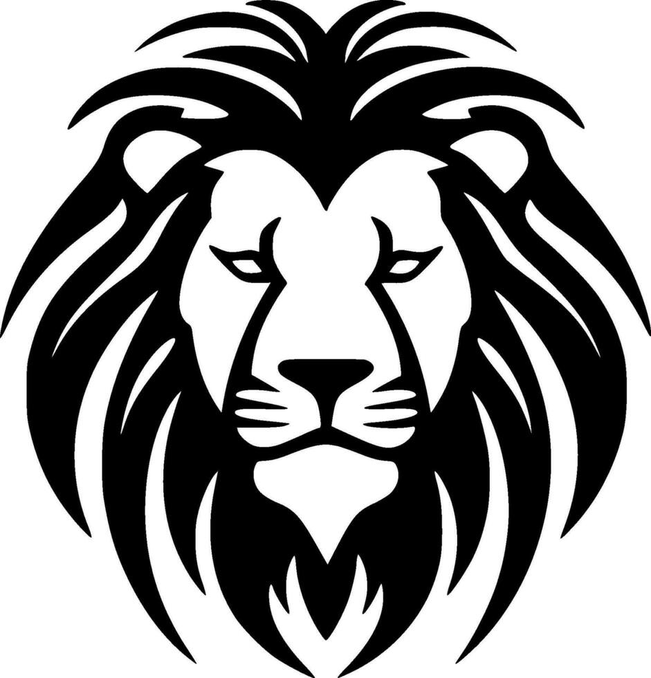 lion, noir et blanc vecteur illustration