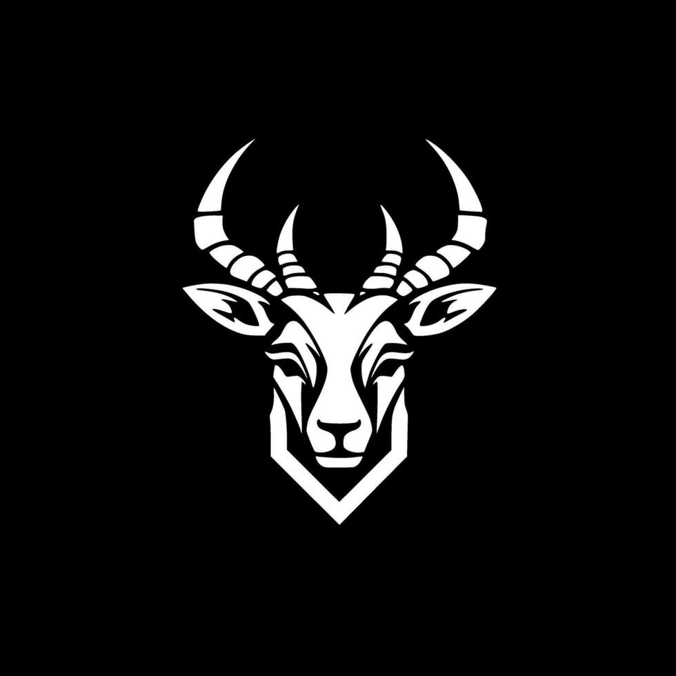 chèvre - minimaliste et plat logo - vecteur illustration