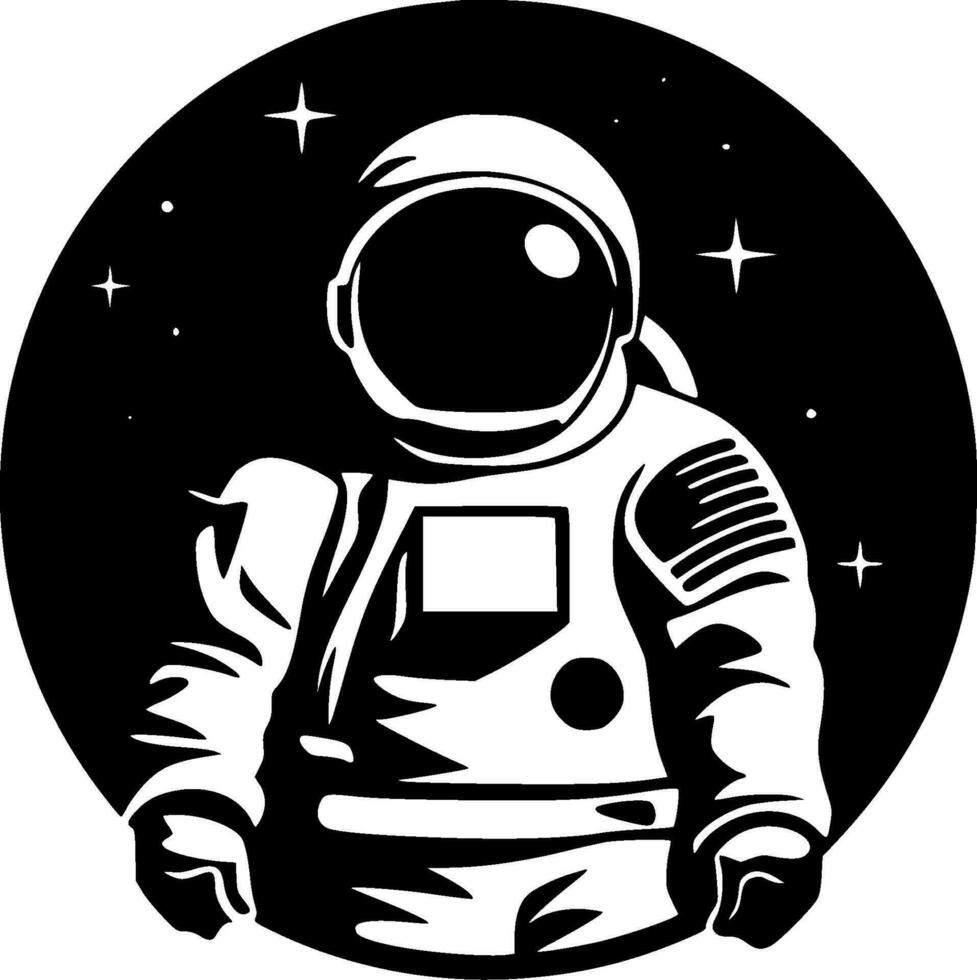 astronaute, minimaliste et Facile silhouette - vecteur illustration