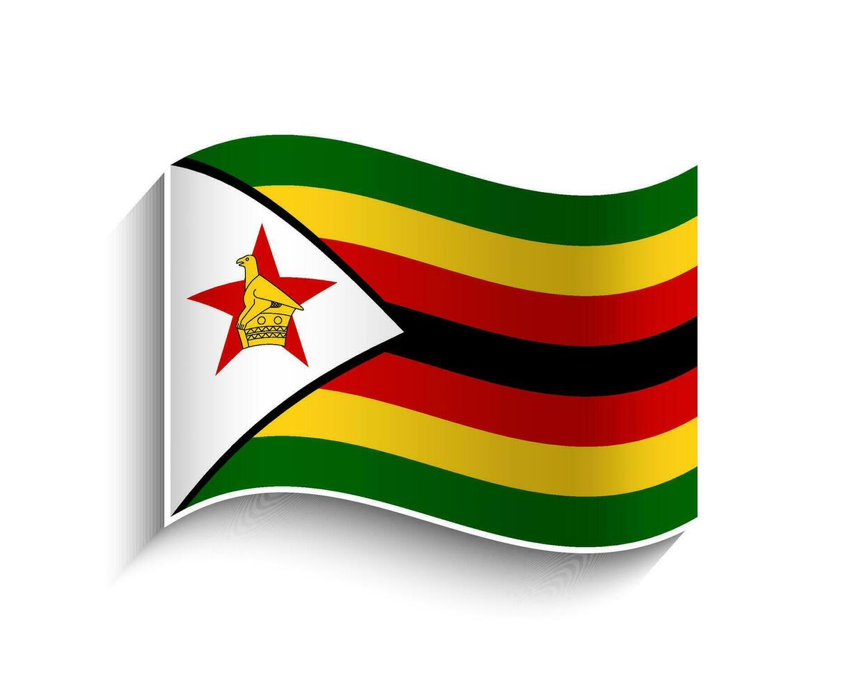 vecteur Zimbabwe agitant drapeau icône