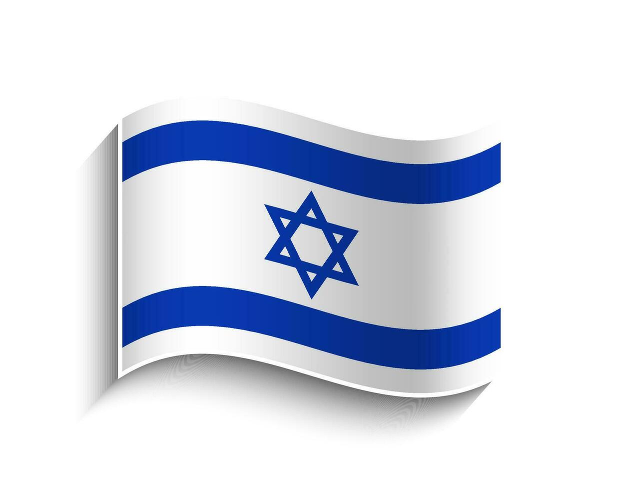 vecteur Israël agitant drapeau icône